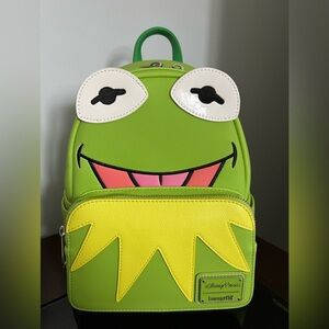 Loungefly Kermit the Frog Kids Backpack - Green and Yellow